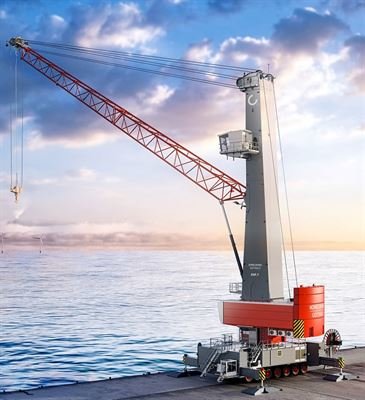 The First Gottwald Generation 6 Mobile Harbor Crane from Konecranes is coming to Italy